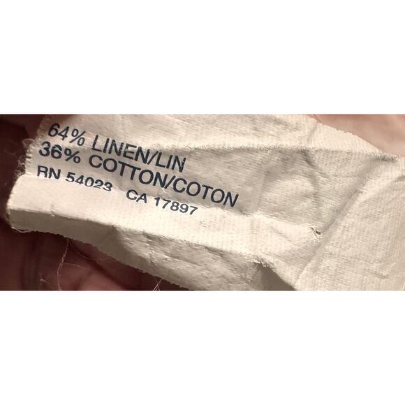 Gap Factory Large Striped 3/4 Sleeve Top Linen Cotton Blend - Picture 5 of 9